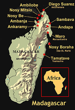madagaszkár térkép